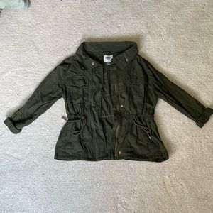 Old Navy Cinch Tie Linen Blend Utility Jacket